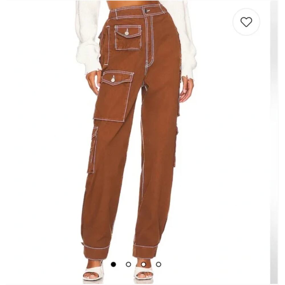 EB Denim Cargo Pants in Rust XS NEW